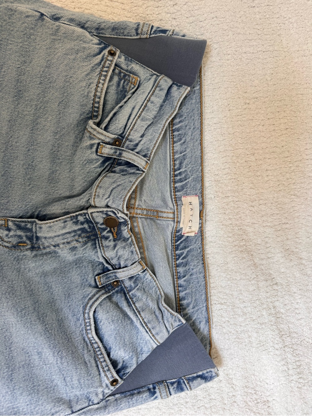 Hatch Light Blue Wide-Leg Maternity Jeans - Picture 6 of 8